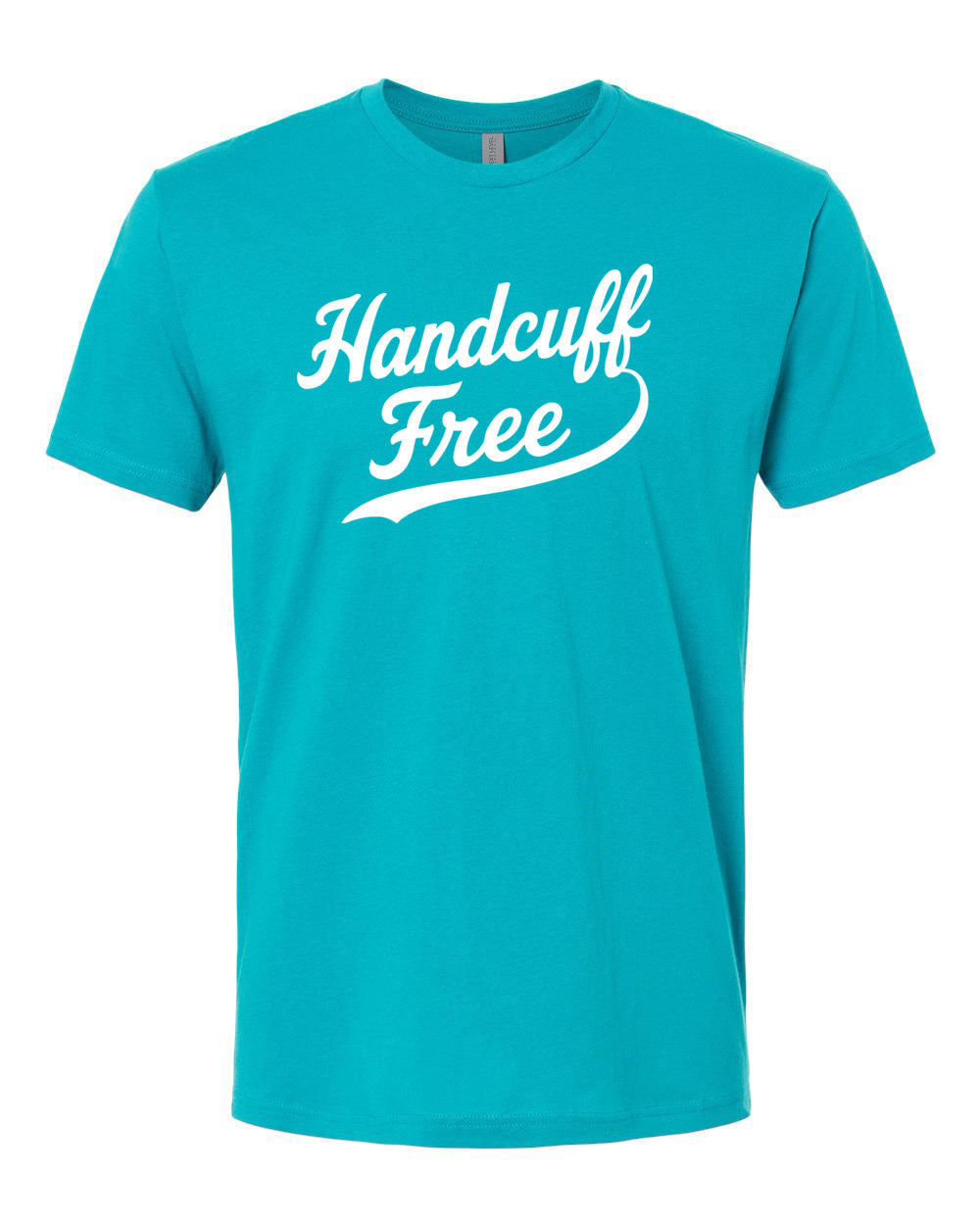 Aqua Blue -TShirt Handcuff Free