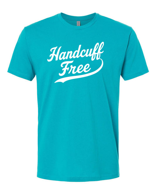 Aqua Blue -TShirt Handcuff Free